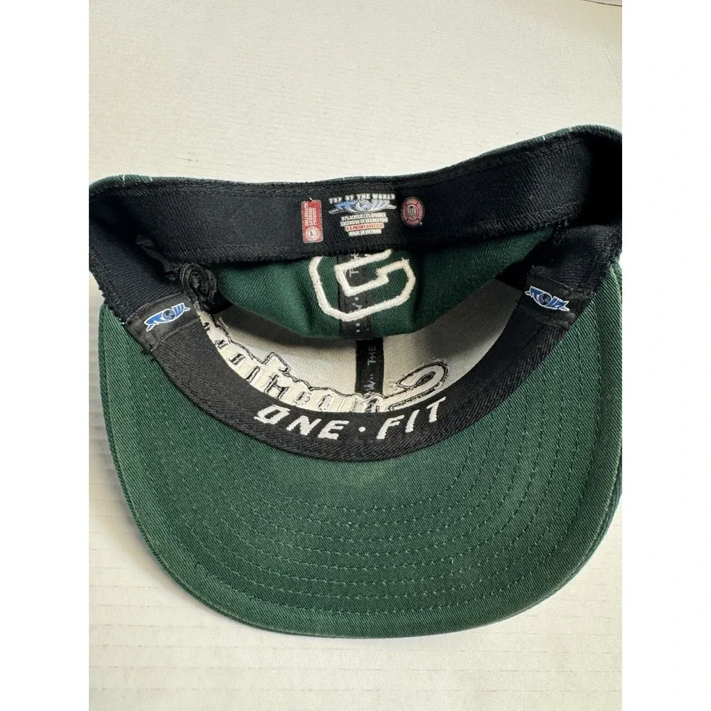 Michigan State Spartans‎ Fitted Hat Green Embroidered Logo NCAA Top of the World